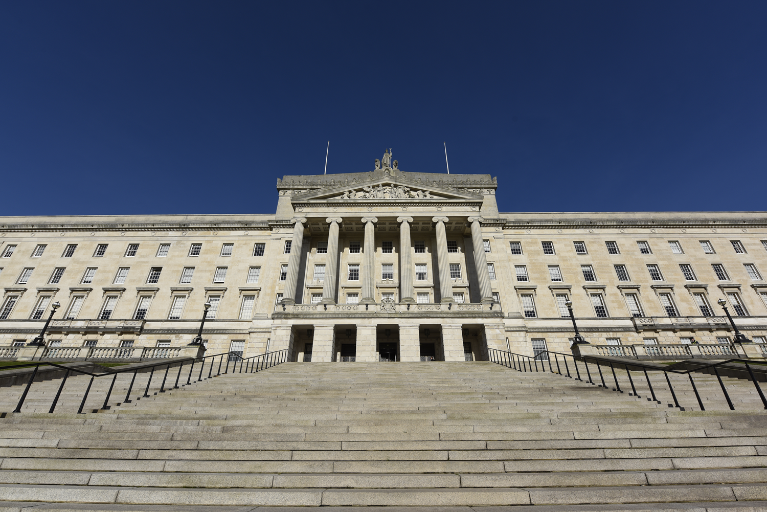 The front of Parliament Buildings.